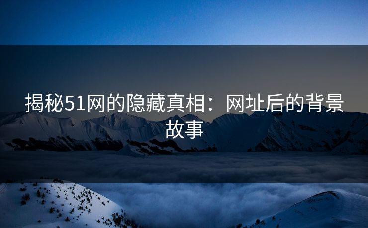 揭秘51网的隐藏真相：网址后的背景故事
