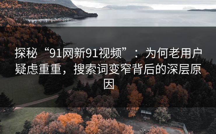 探秘“91网新91视频”：为何老用户疑虑重重，搜索词变窄背后的深层原因