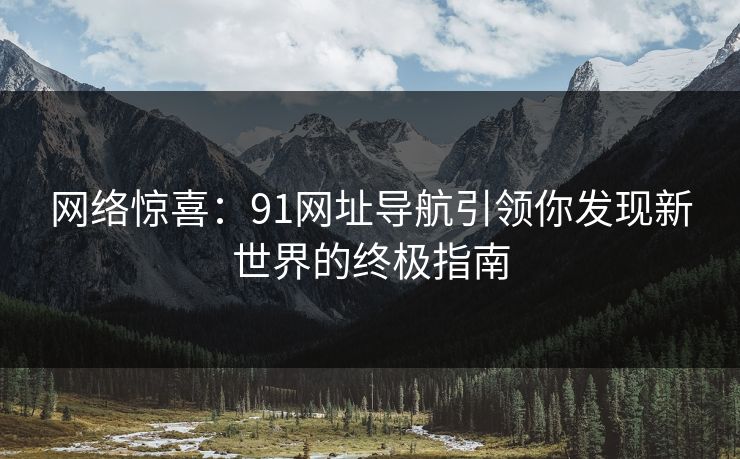 网络惊喜：91网址导航引领你发现新世界的终极指南